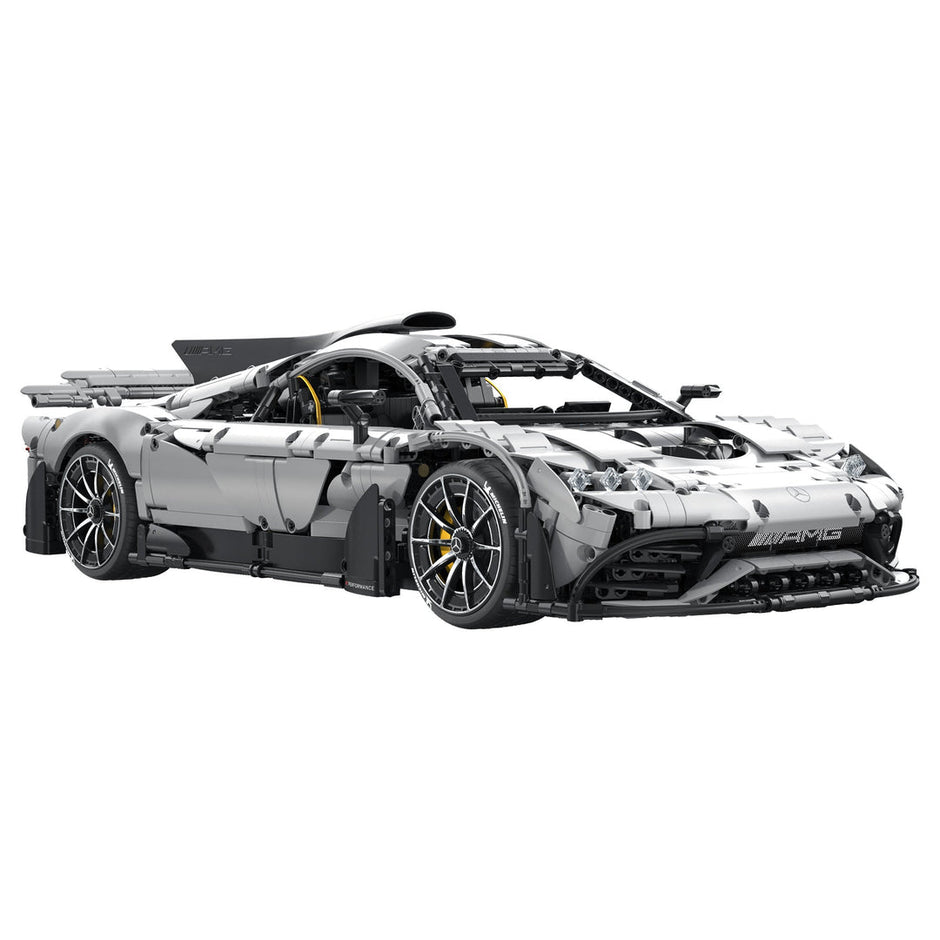 CaDA C61503W Mercedes-AMG ONE Builidng Block Set, 1:8 Mercedes AMG Speed Champion Brick Model with Ejection Start Gameplay, Super Car Collection Toy Sets for Adults