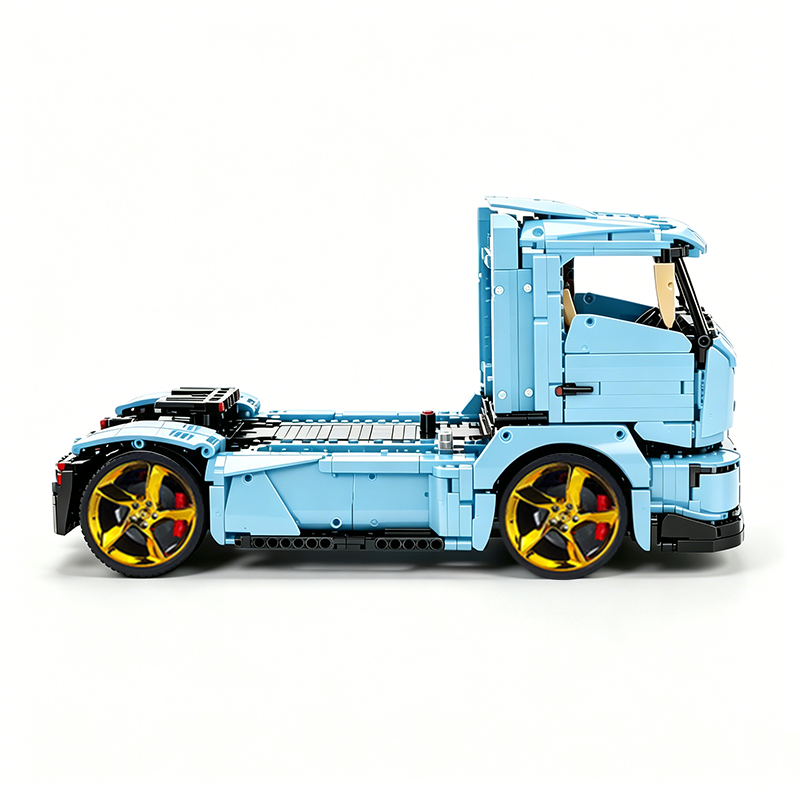 MOC-88792 1:11 Sports Car Race Truck Building Block Set 2064pcs Collectible Model Kit with Custom Wheels
