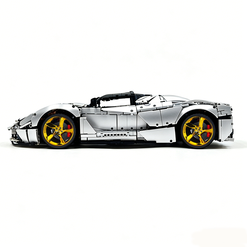 MOC-194680 1:8 Sports Car Ferrari LaFerrari Building Block Set 3636pcs Collectible Model Kit with Custom Wheels