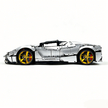 MOC-194680 1:8 Sports Car Ferrari LaFerrari Building Block Set 3636pcs Collectible Model Kit with Custom Wheels