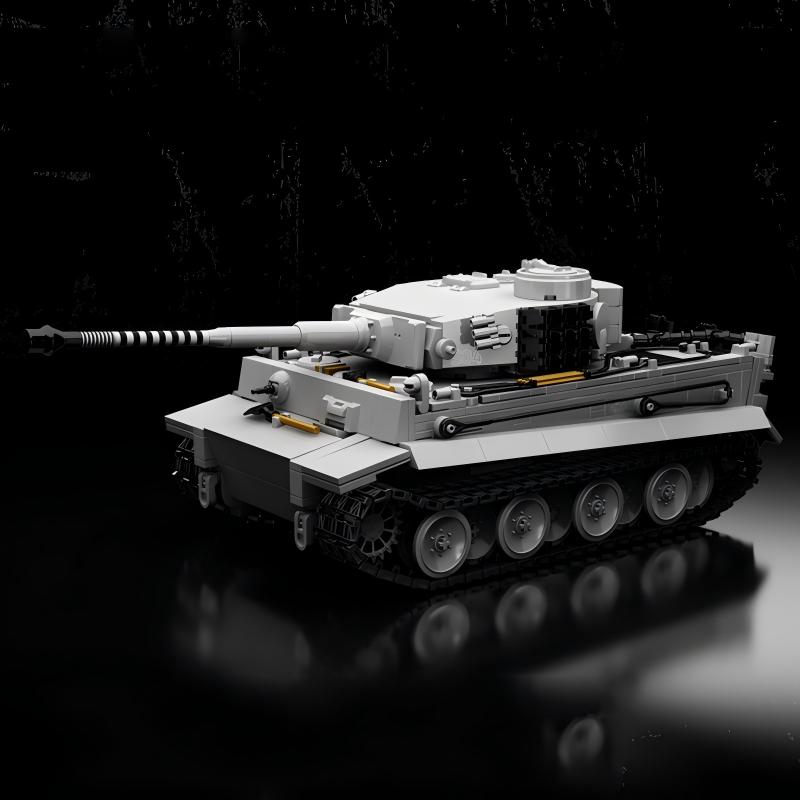 TK8001 1:8 Tiger I Tank Building Blocks, 1544 PCS WW2 Military Tank Model, Adult Collectible Building Brick Gift