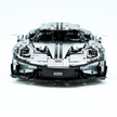 TGL-T5042 1:8 Sports Car Ford GT Custom Electroplated Silver Building Block Set 3056pcs Adult Collector Collectible Model Kit