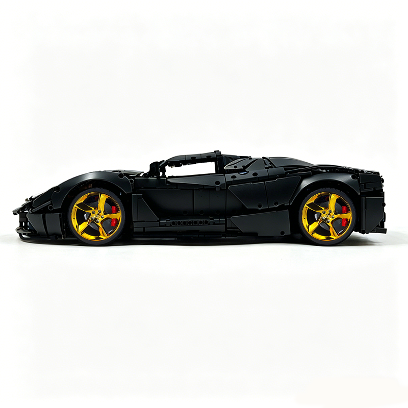 MOC-194680 1:8 Sports Car Ferrari LaFerrari Building Block Set 3636pcs Collectible Model Kit with Custom Wheels