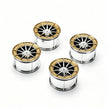 Benz Style 1:8 Building Block Wheel Rims 6.6×4.2cm, Compatible with Technic 42115 42083, 5 Electroplated Color Options, MOC Supercar Model Mod Accessories