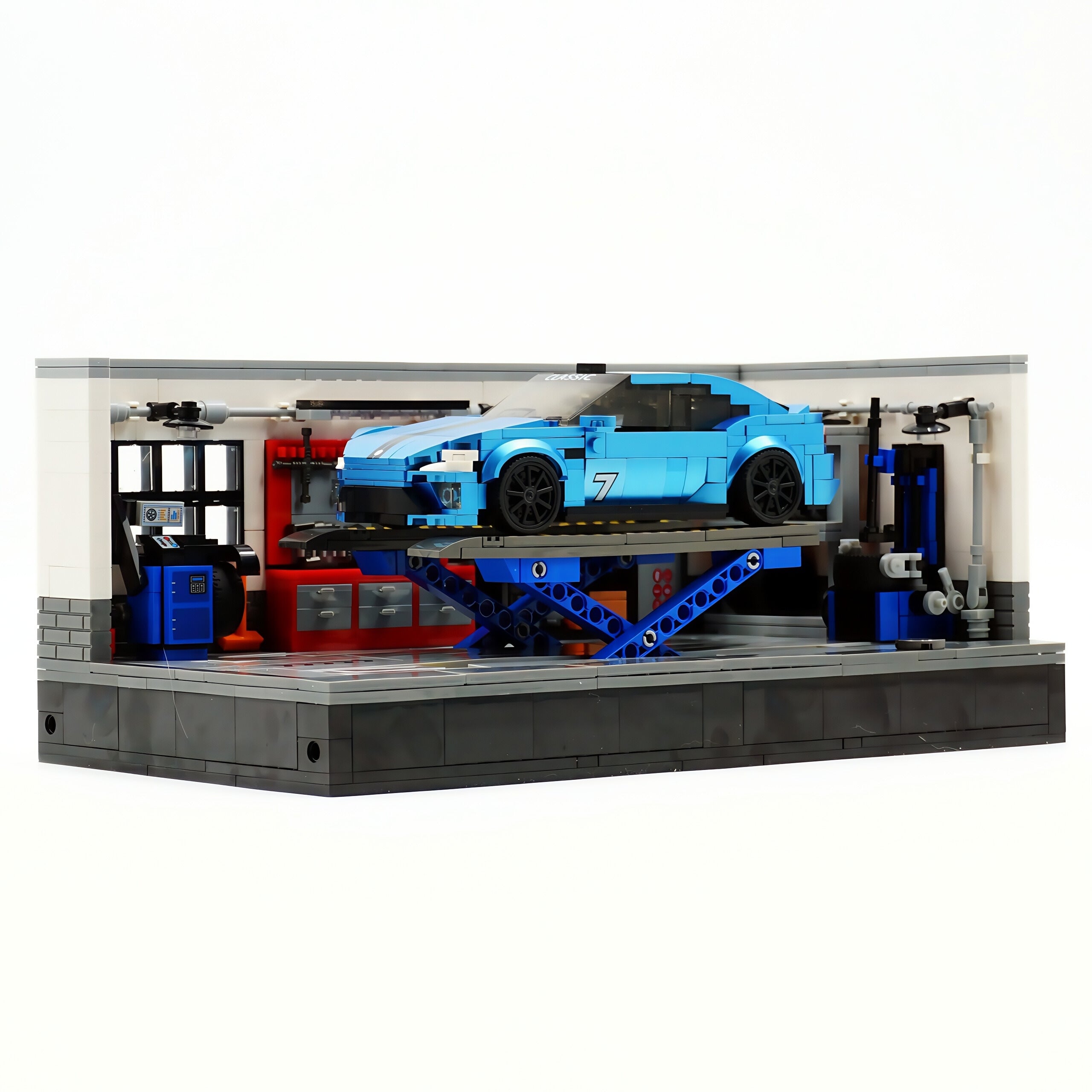JD101 Modern parking lot and repair shop 763pcs