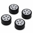 F40 Custom Wheel Rims, 1:8 Scale Building Block Wheels, Size 4.4cm x 6.5cm, Compatible with Technic 42115 42083 MOC Car Model, 4 Colors Available White/Black/Silver/Gold, Building Bricks Modification Accessories