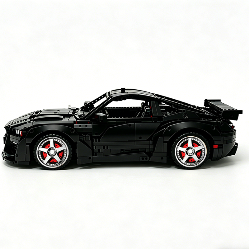 MOC-165802 1:8 Sports Car Ford Mustang Shelby GT500 Concept Building Block Set 3152pcs Collectible Model Kit with Custom Wheels