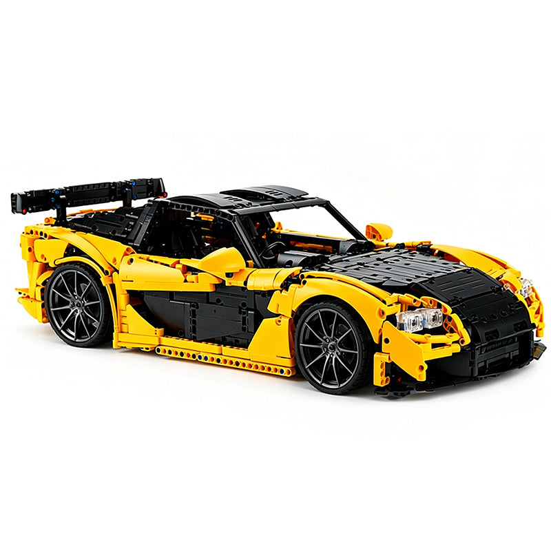 1:8 Scale RX-7-Inspired Supercar MOC Building Blocks Set, 2,943-Piece Sports Car Model Kit
