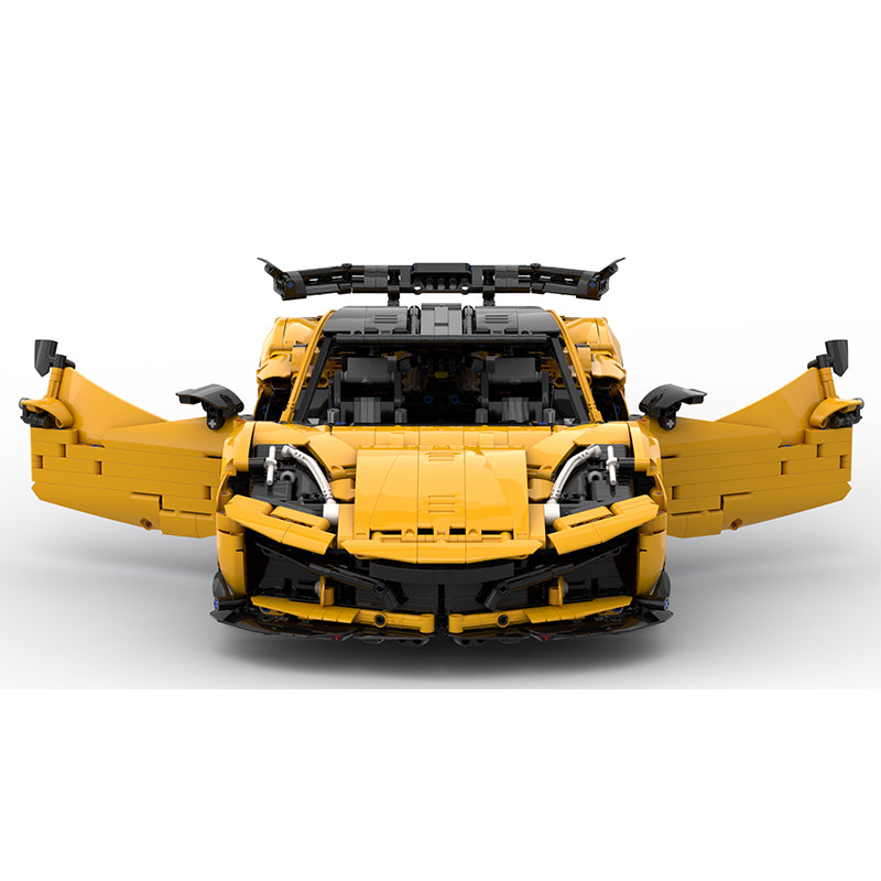 MOC-216686 1:8 Sports Car Corvette ZR1 2025 Building Block Set 3646pcs Collectible Model Kit with Custom Wheels