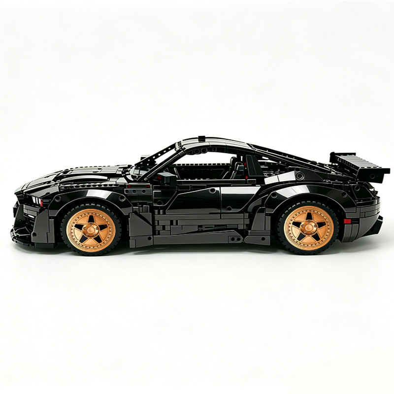 MOC-165802 1:8 Sports Car Ford Mustang Shelby GT500 Concept Building Block Set 3152pcs Collectible Model Kit with Custom Wheels