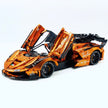 CADA-C61505 1:8 Sports Car LaFerrari Custom Electroplating Orange Building Block Set 4739pcs Adult Collector Collectible Model Kit