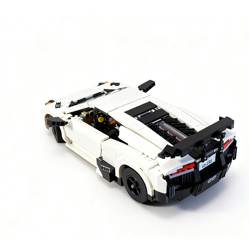 Technical White Super Sports Car Racing Compatible 10295 Blocks Brick