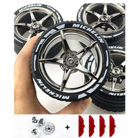 4PCS Custom electroplated building block accessories wheel set