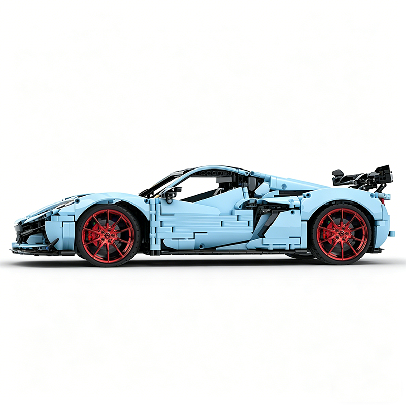 MOC-216686 1:8 Sports Car Corvette ZR1 2025 Building Block Set 3646pcs Collectible Model Kit with Custom Wheels