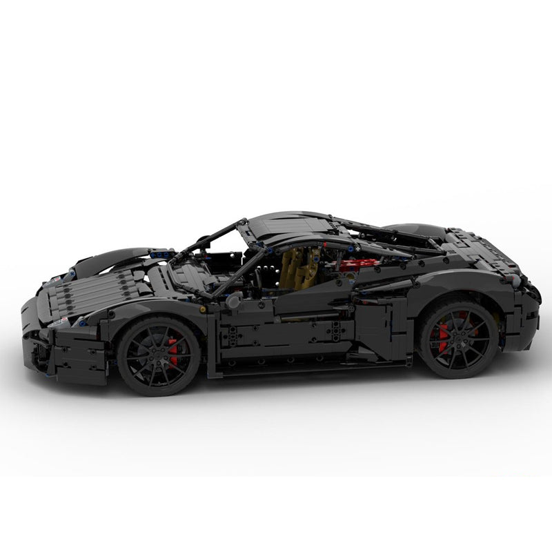 MOC-275957 1:8 Scale Sports Car Building Blocks Model, 2933 PCS Technic Supercar Static Building Bricks Set, Adult Collectible Vehicle Construction Toy Gift with PDF Instruction