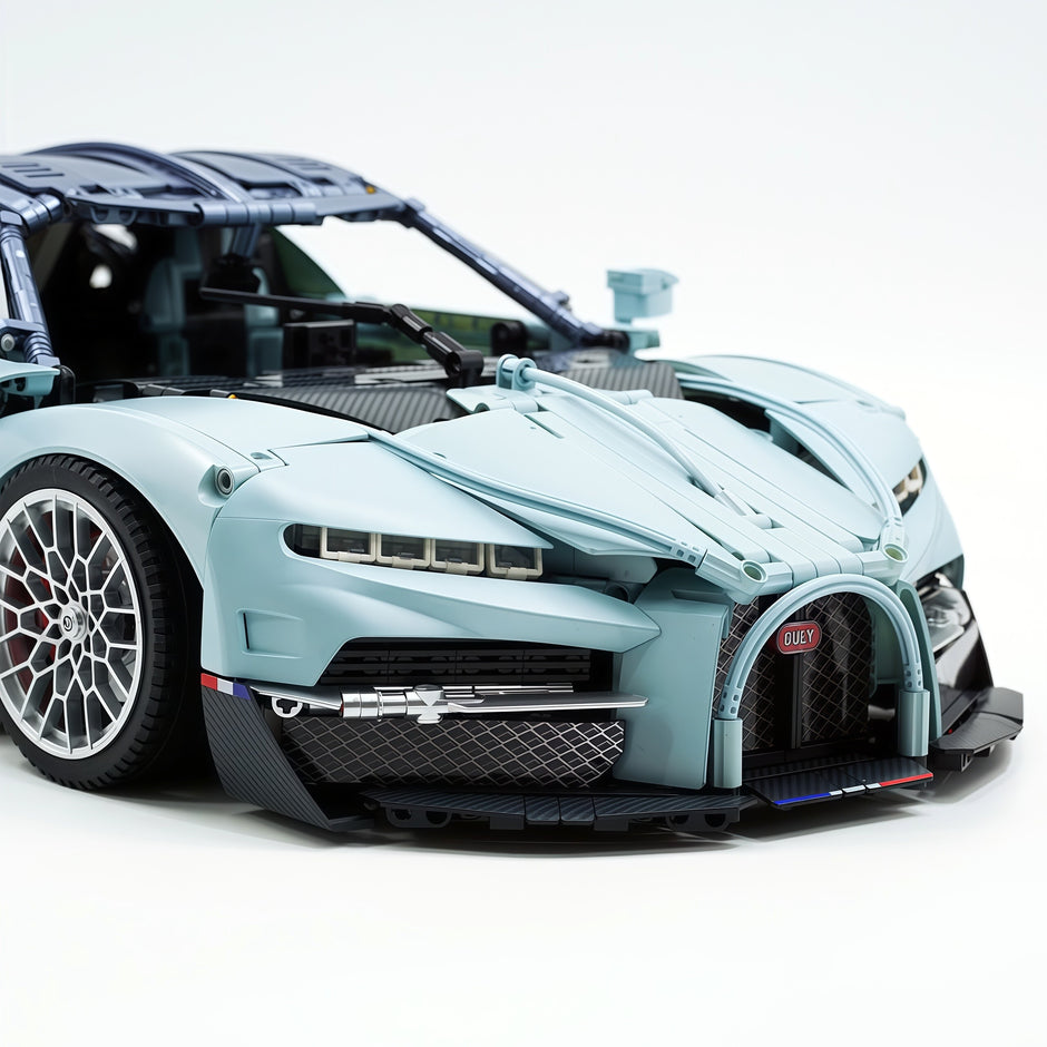 GULY-10648 1:8 Sports Car Bugatti Tourbillon Building Block Set 3719pcs Adult Collector Collectible Model Kit