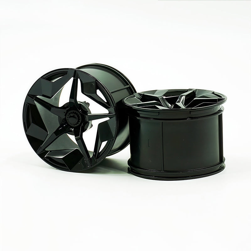 GULY 3# Wheel Rims, 6.6cm OD 4.4cm Width, 1:8 Scale Building Block Rims, Compatible with Technic 42115 42083 Car Model, MOC Replacement Parts, 5 Colors Available, Rims Only or Rims with Tires Option