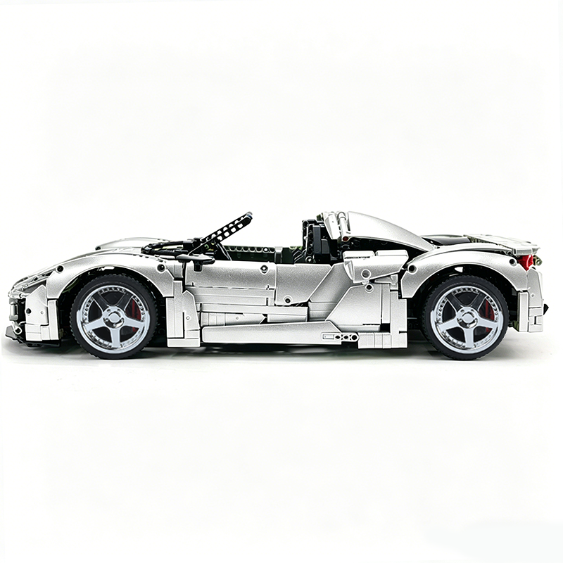 MOC-159171 1:8 Sports Car Porsche 918 Building Block Set 2266pcs Collectible Model Kit with Custom Wheels