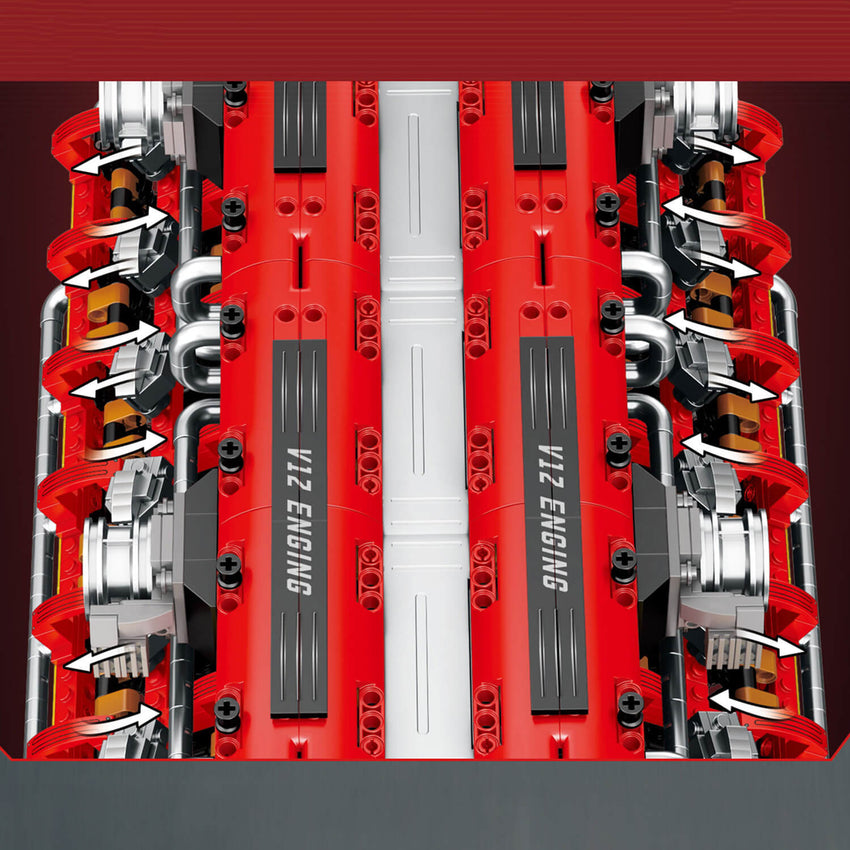 The Ultimate Italian Supercar V12 Engine 4718pcs