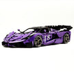 CADA-C61505 1:8 Sports Car LaFerrari Custom Purple Building Block Set 4739pcs Adult Collector Collectible Model Kit