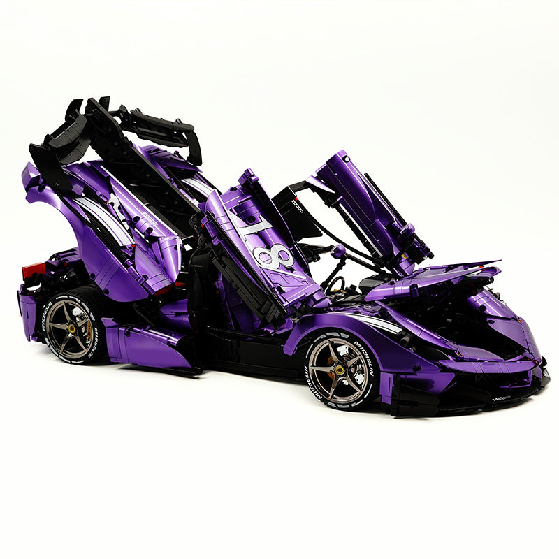 Italian Custom Purple Sports Car 4738pcs