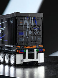 Retro American Semi Truck: Heavy-Duty Cab Building Set 1531pcs