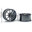 P1 1:8 Scale Building Block Wheel Rims, Size 7.5cm x 4cm, 7 Colors Available Gunmetal, Silver, Black, Red, Orange, Gold, Electroplated Gold, Compatible with Technic 42172 42143 42232 MOC Car Model, Building Brick Modification Upgrade Parts