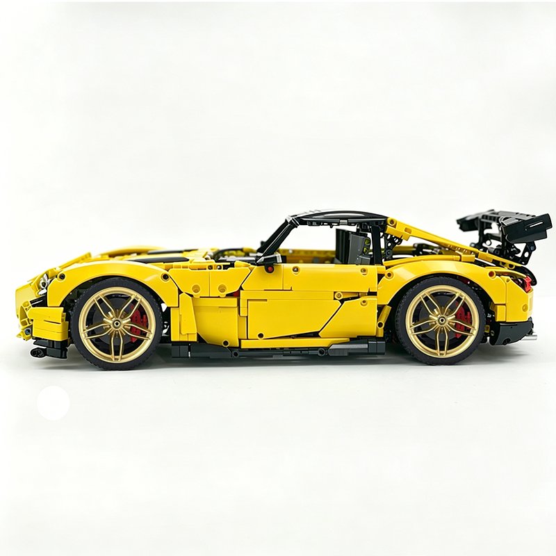 MOC-73939 1:8 Sports Car AMG GT R Black Series Building Block Set 2456 pcs Collectible Model Kit with Custom Wheels