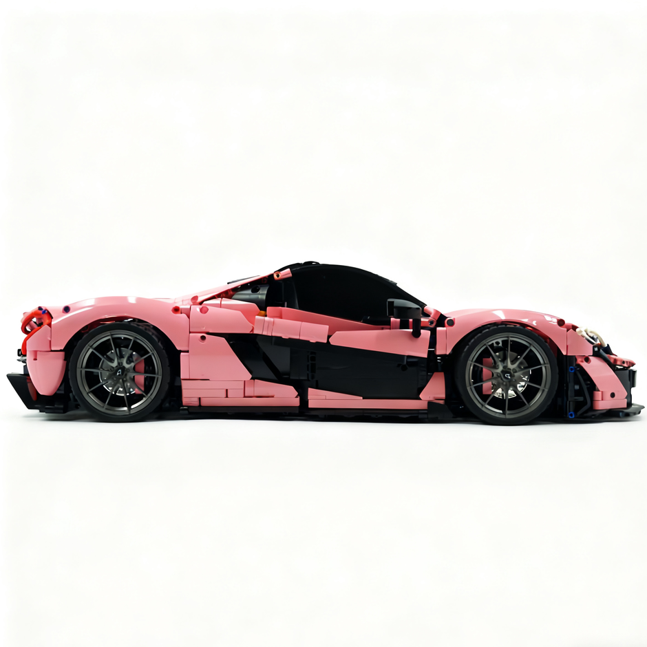 TGL-42172 1:8 Sports Car McLaren P1 Custom Pink Building Block Set 3895pcs Adult Collector Collectible Model Kit
