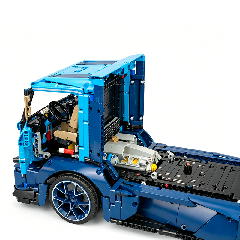 MOC-88792 1:11 Sports Car Race Truck Building Block Set 2064pcs Collectible Model Kit with Custom Wheels