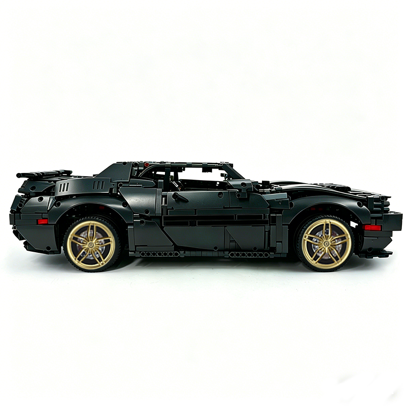 MOC-152910 1:8 Sports Car Dodge Challenger Concept Building Block Set 3121pcs Collectible Model Kit with Custom Wheels