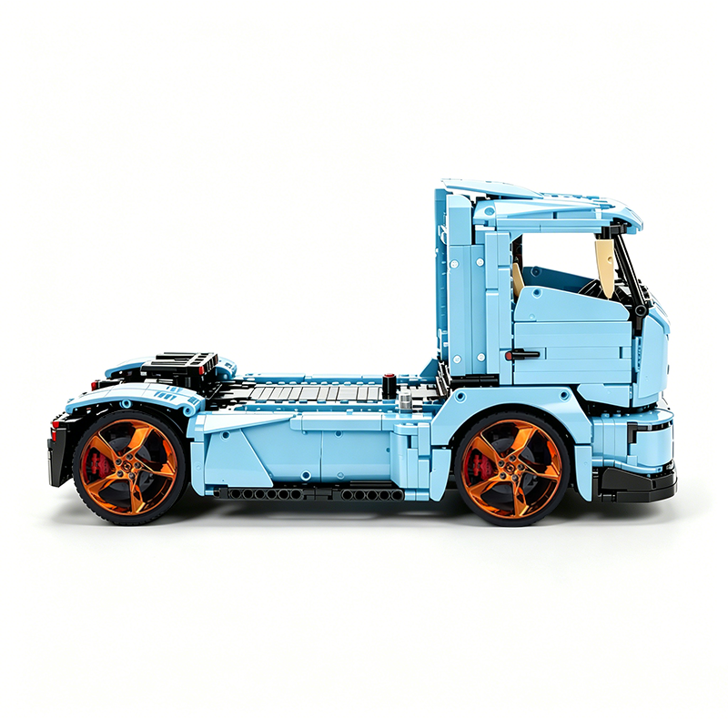 MOC-88792 1:11 Sports Car Race Truck Building Block Set 2064pcs Collectible Model Kit with Custom Wheels