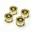 Benz Style 1:8 Building Block Wheel Rims 6.6×4.2cm, Compatible with Technic 42115 42083, 5 Electroplated Color Options, MOC Supercar Model Mod Accessories