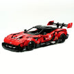 GULY-10647 1:8 Sports Car Aston Martin Vulcan Chrome Version Custom Red Building Block Set 3794pcs Adult Collector Collectible Model Kit