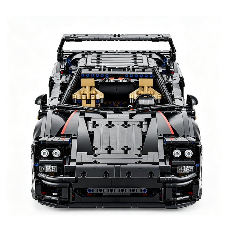MOC-273570 Black Ferrarl F40 1:8 Scale Building Block Car | 3223 Pieces Ultimate Sports Car Model Kit