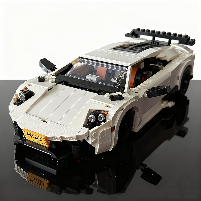 Technical White Super Sports Car Racing Compatible 10295 Blocks Brick