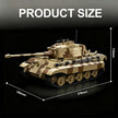 TK8004 1:8 King Tiger Tank Building Blocks, 2143 PCS WW2 Camouflage Heavy Tank Static Model, Adult Collectible Building Brick Gift