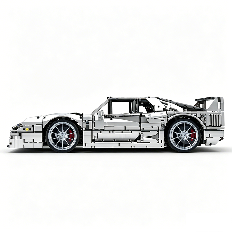 MOC-140404 1:8 Sports Car Ferrarі F40 Building Block Set 3603pcs Collectible Model Kit with Custom Wheels