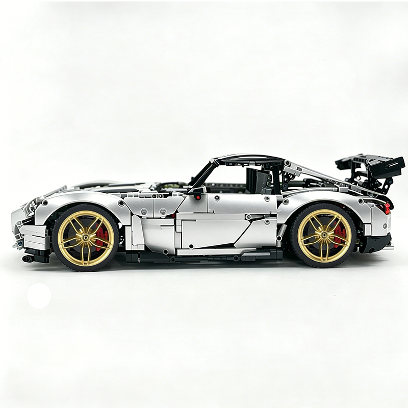 MOC-73939 1:8 Sports Car AMG GT R Black Series Building Block Set 2456 pcs Collectible Model Kit with Custom Wheels