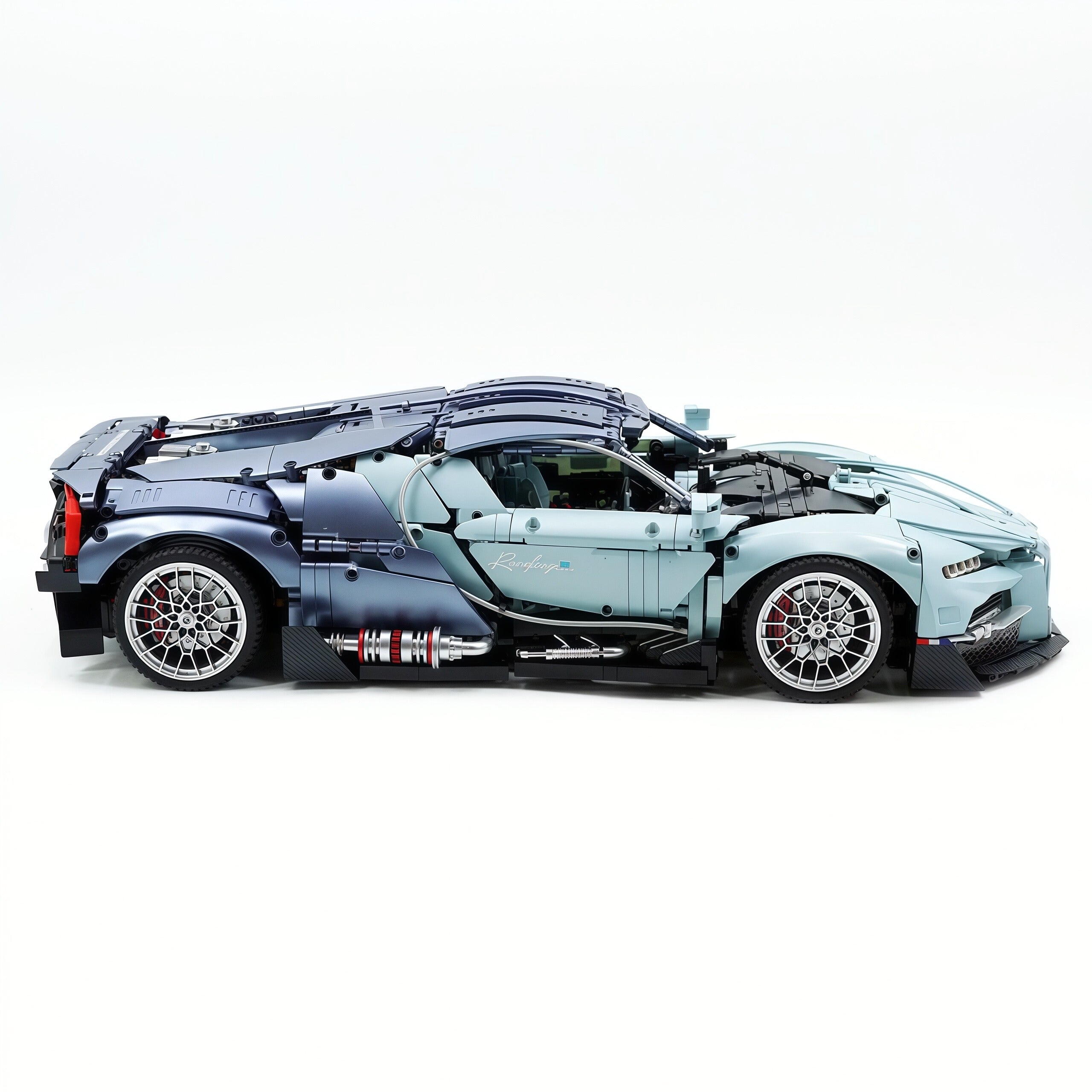 GULY-10648 1:8 Sports Car Bugatti Tourbillon Building Block Set 3719pcs Adult Collector Collectible Model Kit