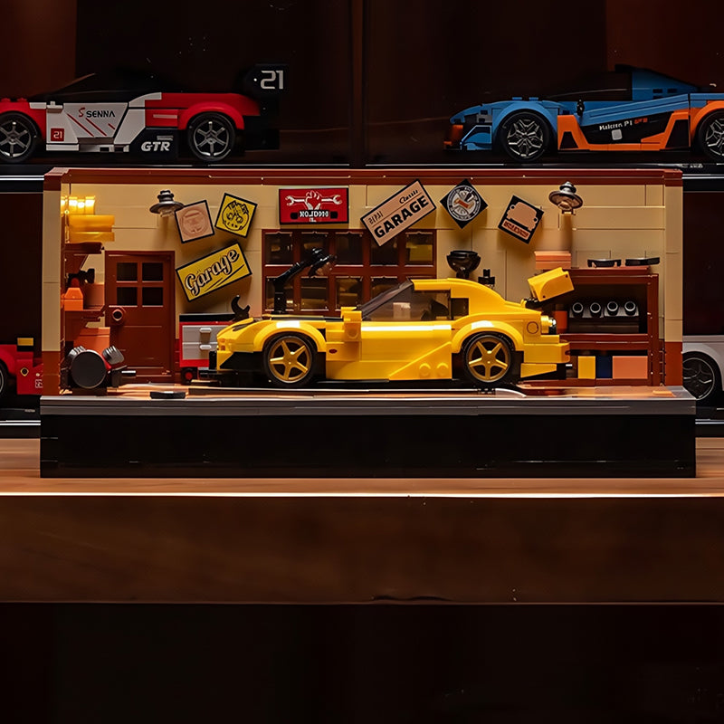 Vintage parking lot and repair shop 750pcs