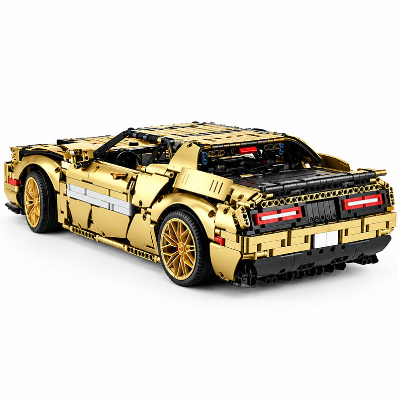 MOC-152910 1:8 Scale Muscle Car Building Blocks Model, 3300 PCS Technic Static Vehicle Building Bricks Set, Adult Collectible Construction Toy Gift with PDF Instruction