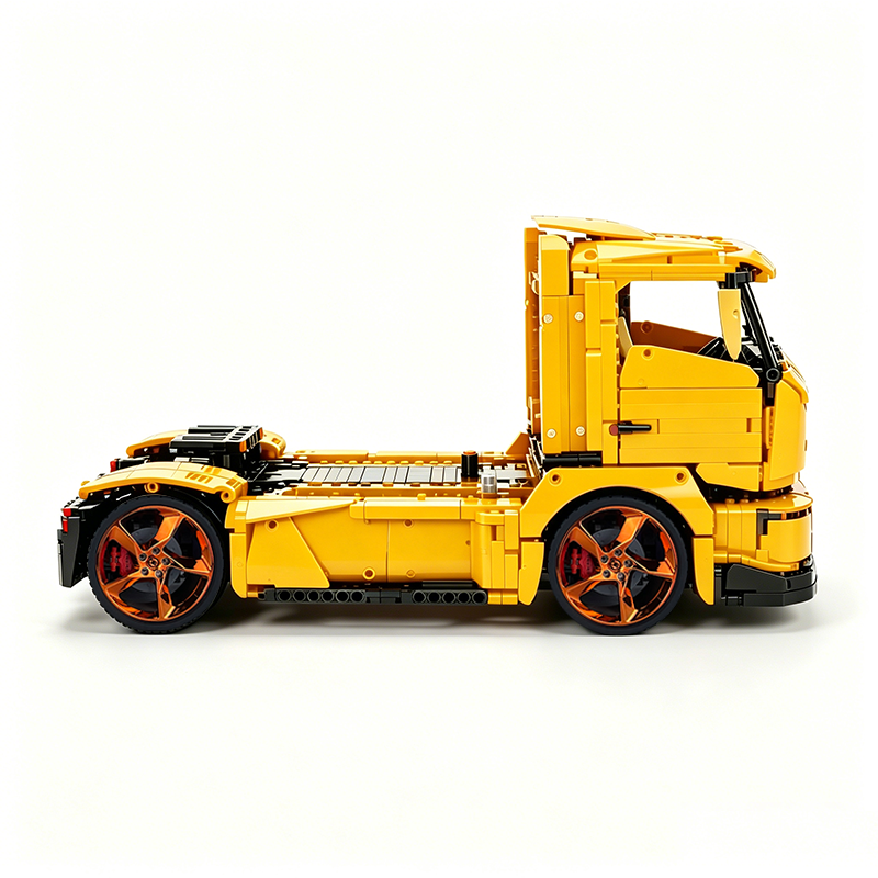 MOC-88792 1:11 Sports Car Race Truck Building Block Set 2064pcs Collectible Model Kit with Custom Wheels