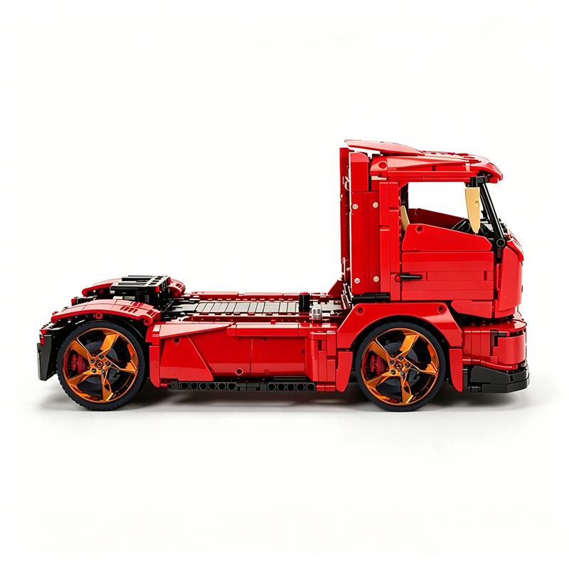 MOC-88792 1:11 Sports Car Race Truck Building Block Set 2064pcs Collectible Model Kit with Custom Wheels