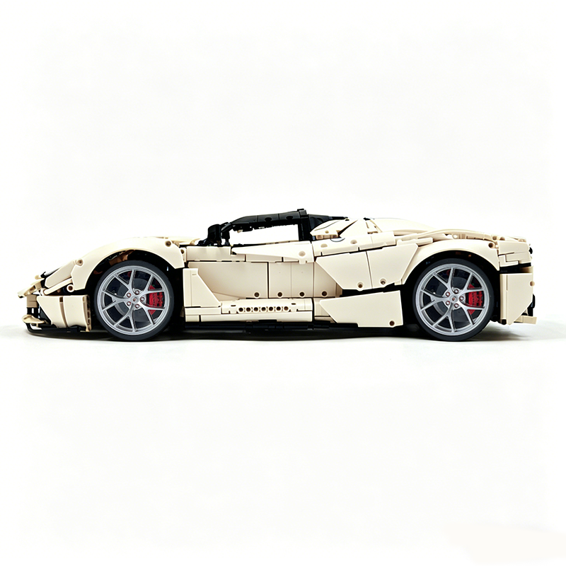 MOC-194680 1:8 Sports Car Ferrari LaFerrari Building Block Set 3636pcs Collectible Model Kit with Custom Wheels