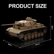 TK9002 1:8 Panzer III Tank Building Blocks, 481 PCS WW2 German Dark Gray Medium Tank Static Model, Adult Collectible Building Brick Gift