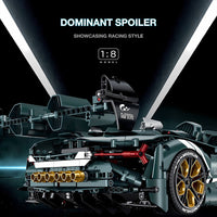 Dark Green Concept Supercar Model Building Blocks 3465pcs