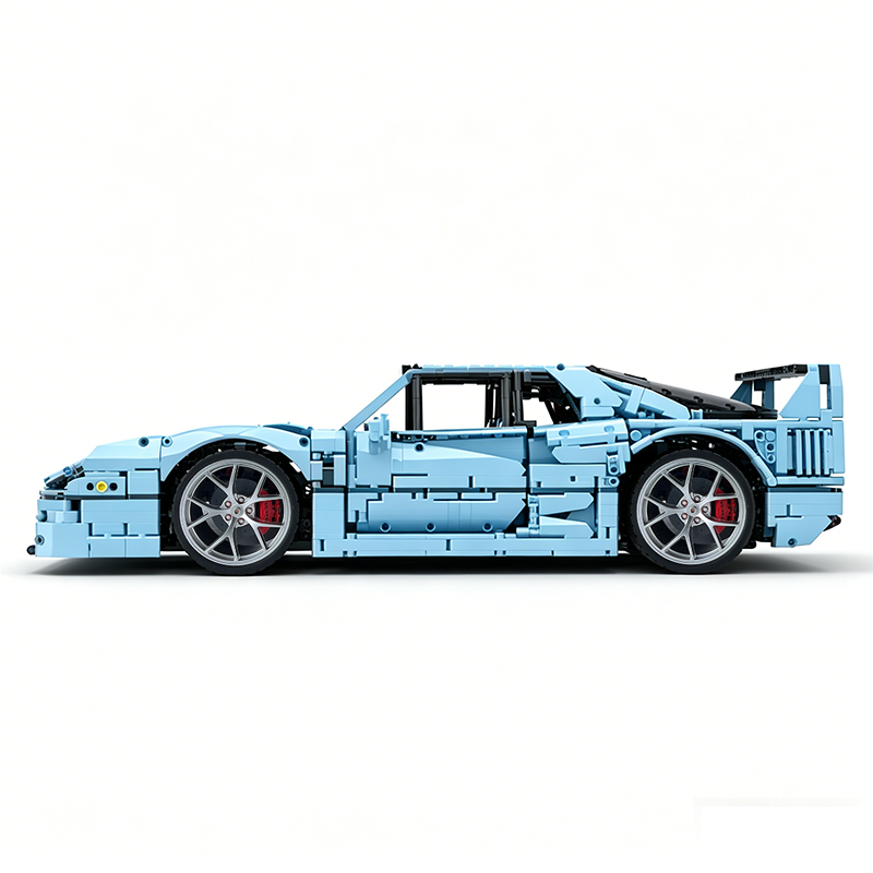 MOC-140404 1:8 Sports Car Ferrarі F40 Building Block Set 3603pcs Collectible Model Kit with Custom Wheels