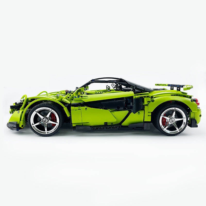 MOC-190653 1:8 Sports Car McLaren 600LT Building Block Set 2688pcs Collectible Model Kit with Custom Wheels