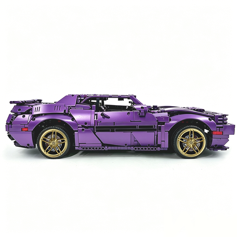 MOC-152910 1:8 Sports Car Dodge Challenger Concept Building Block Set 3121pcs Collectible Model Kit with Custom Wheels